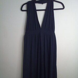 Express Halter Dress Women M Open Back Sleeveless Black